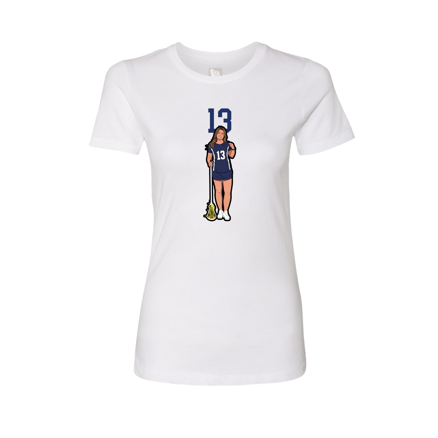 Womens Tee — Number Top in White
