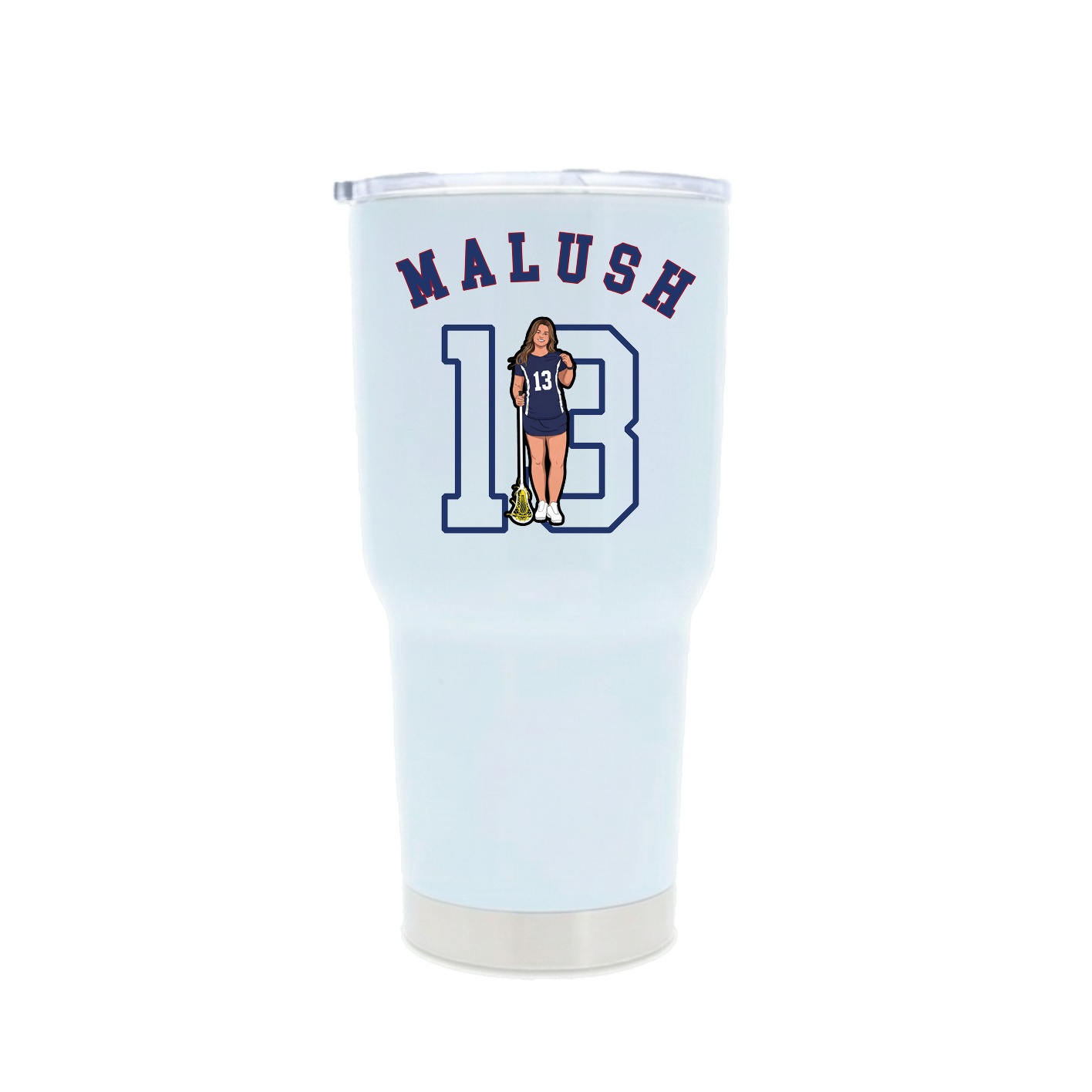 30oz Stainless Steel Tumbler — Shirsey Arch in White