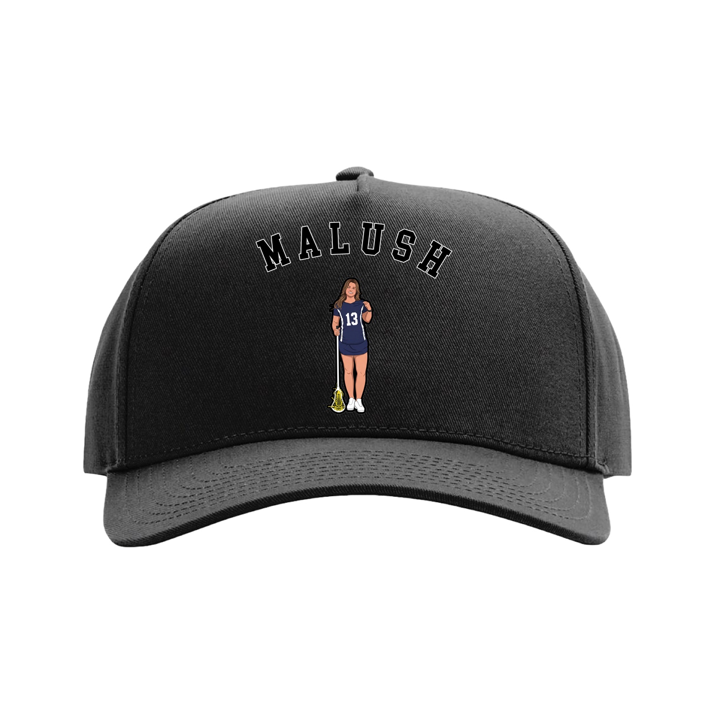 Full Fabric Five-Panel Champ Cap — Shirsey Arch in Black
