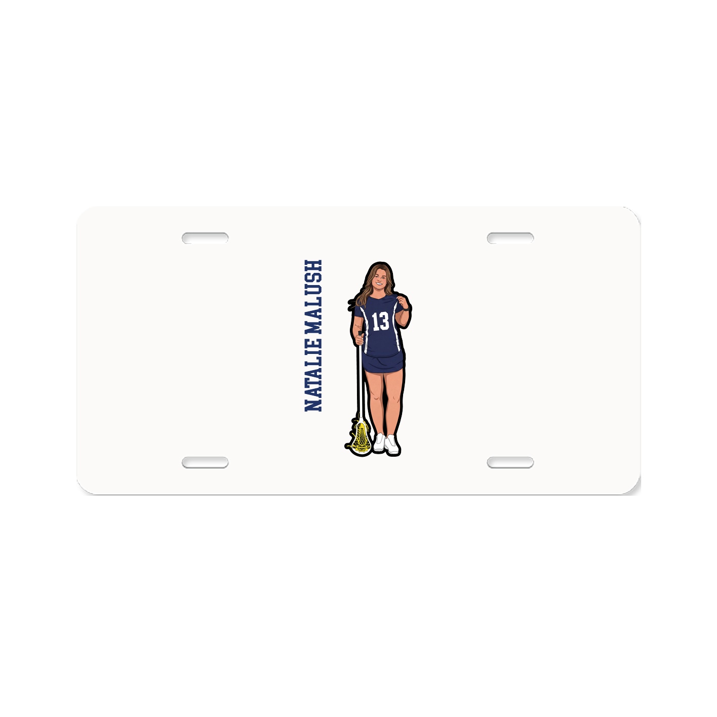 License Plate — Name Vertical in Classic