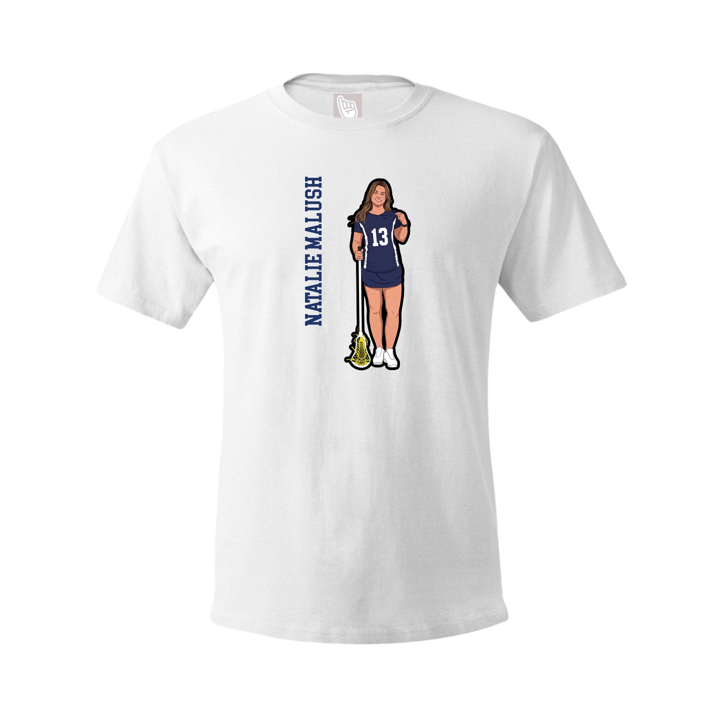 Youth Tee — Name Vertical in White