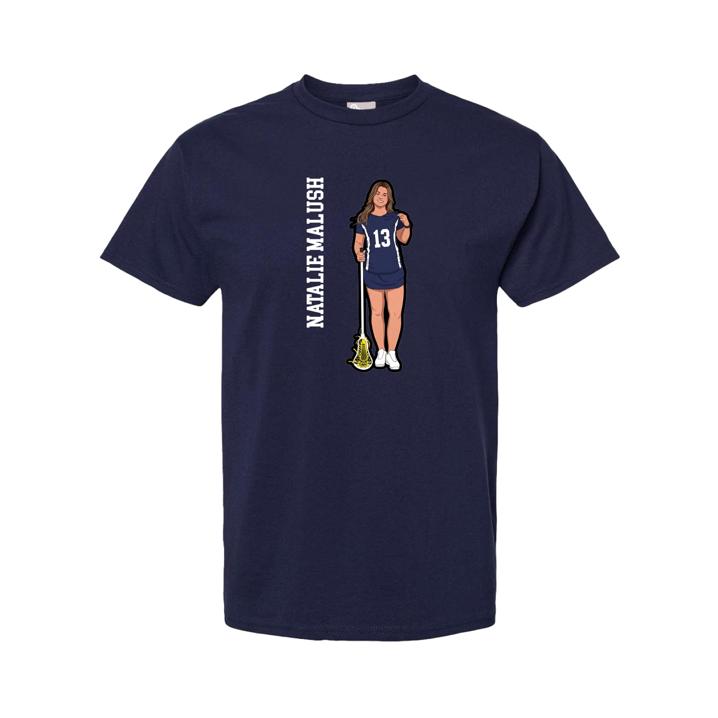 Youth Tee — Name Vertical in Navy