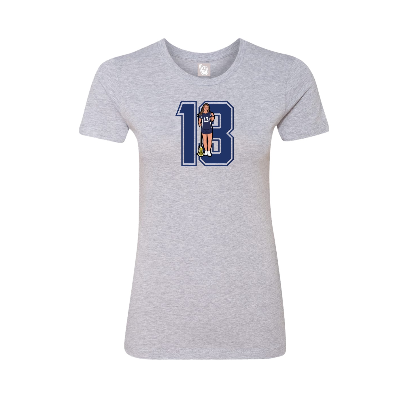 Womens Tee — Number in Grey