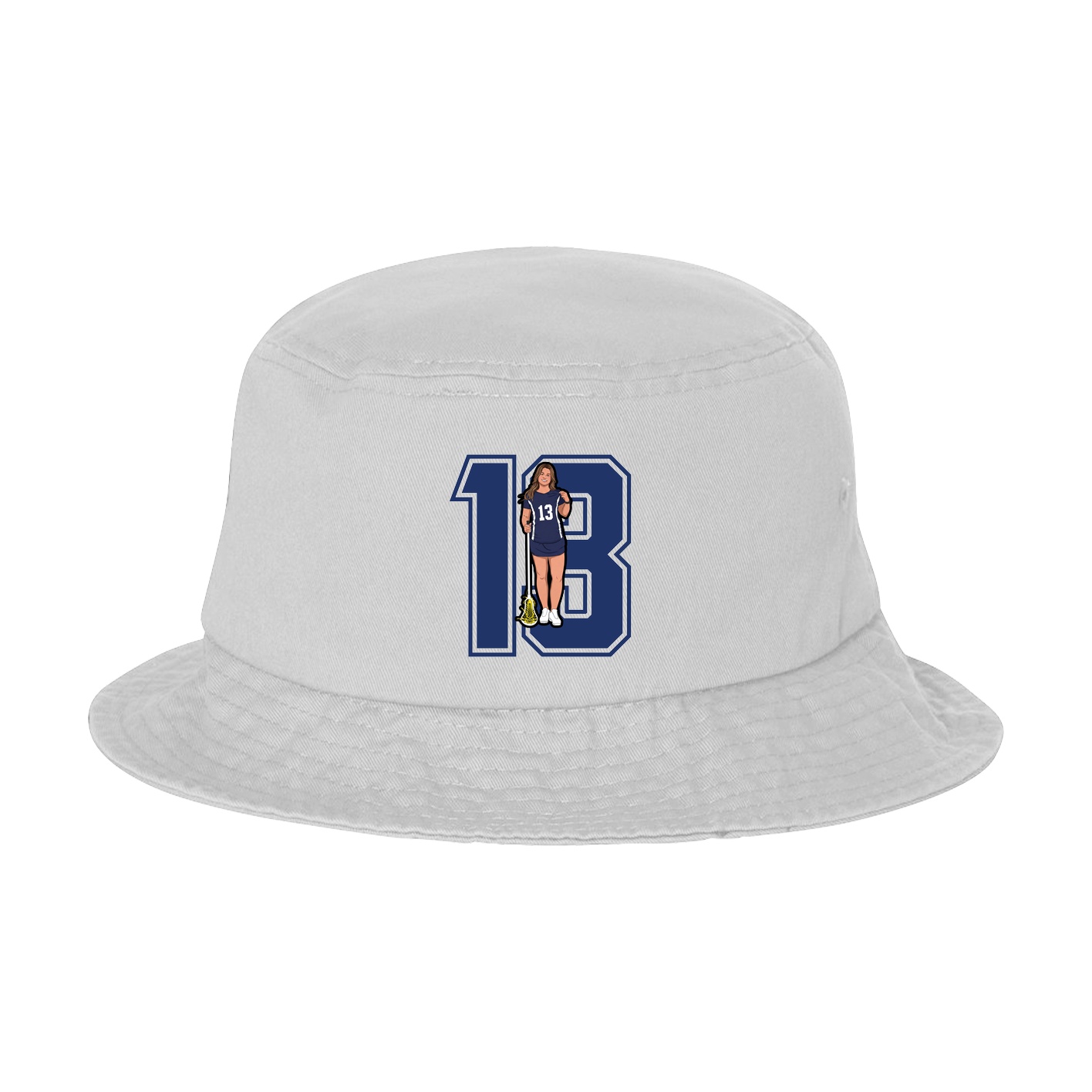 Bucket Cap — Number in White