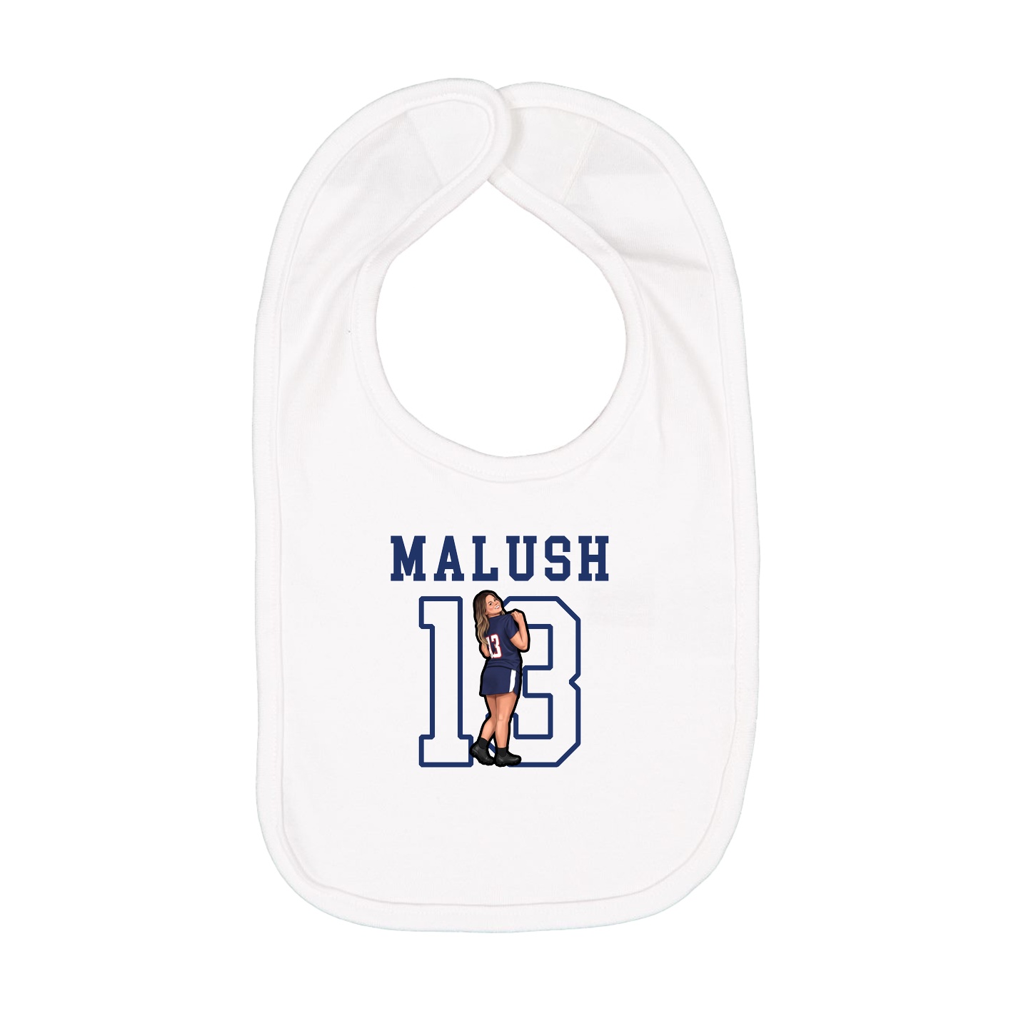 Infant Bib — Shirsey in White