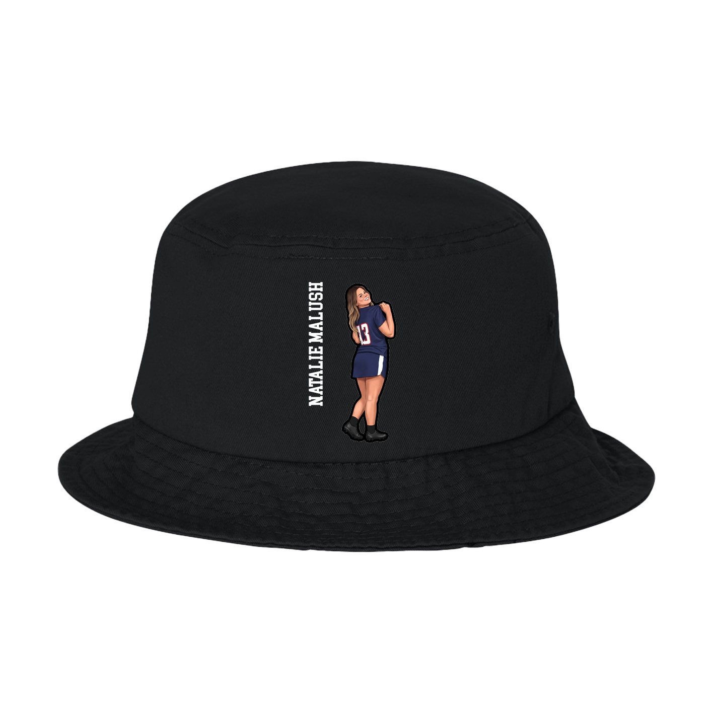 Bucket Cap — Name Vertical in Black