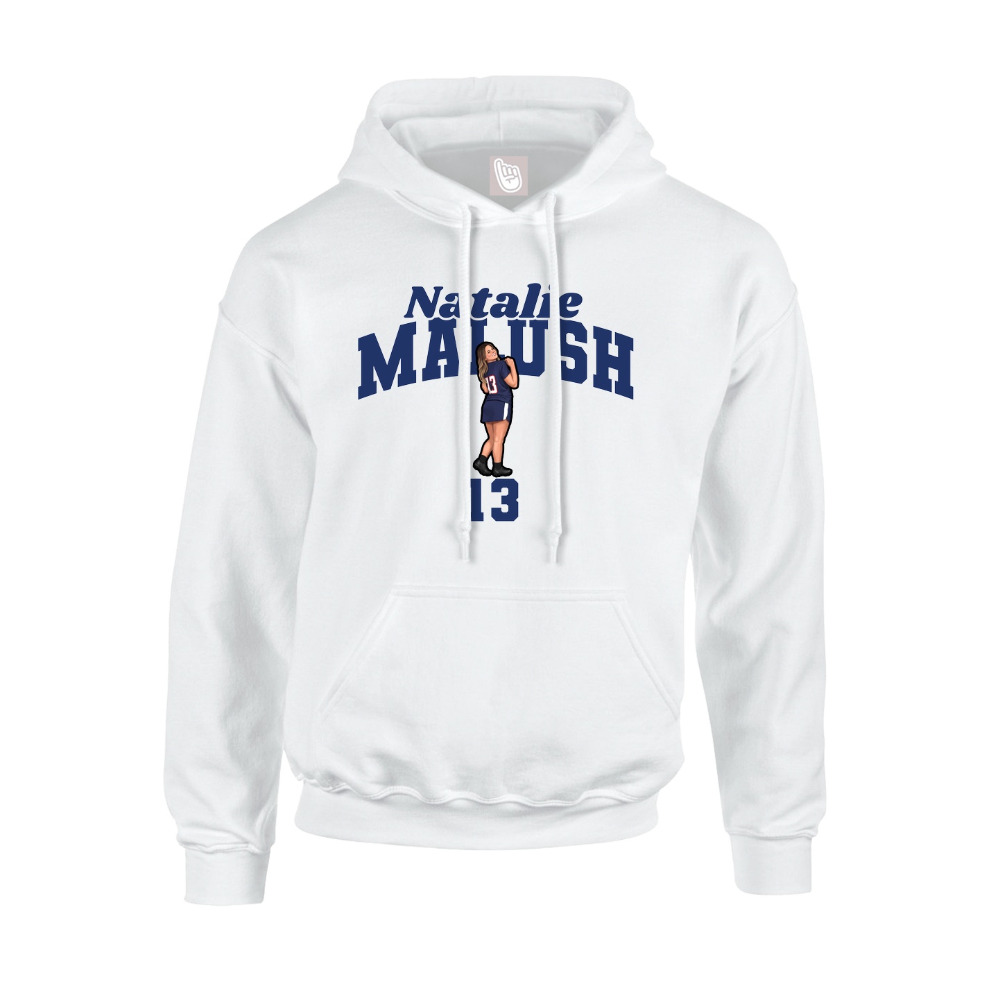 Hoodie — Signature Arch in White