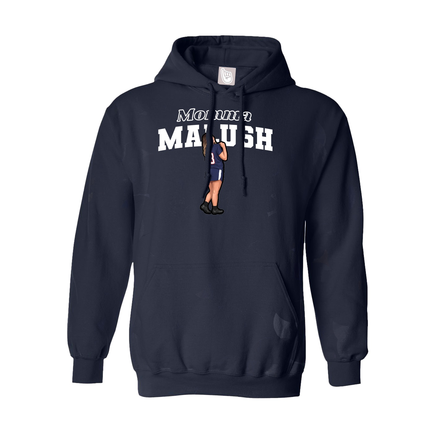 Youth Hoodie — Mothers Day Block in Navy