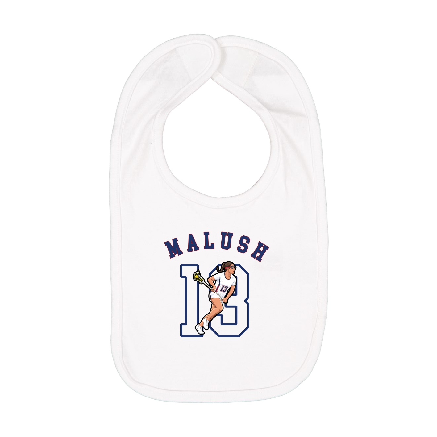 Infant Bib — Shirsey Arch in White