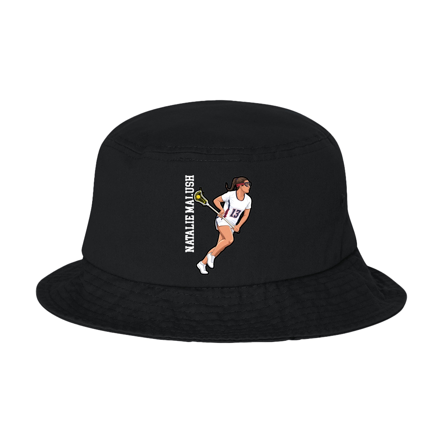Bucket Cap — Name Vertical in Black