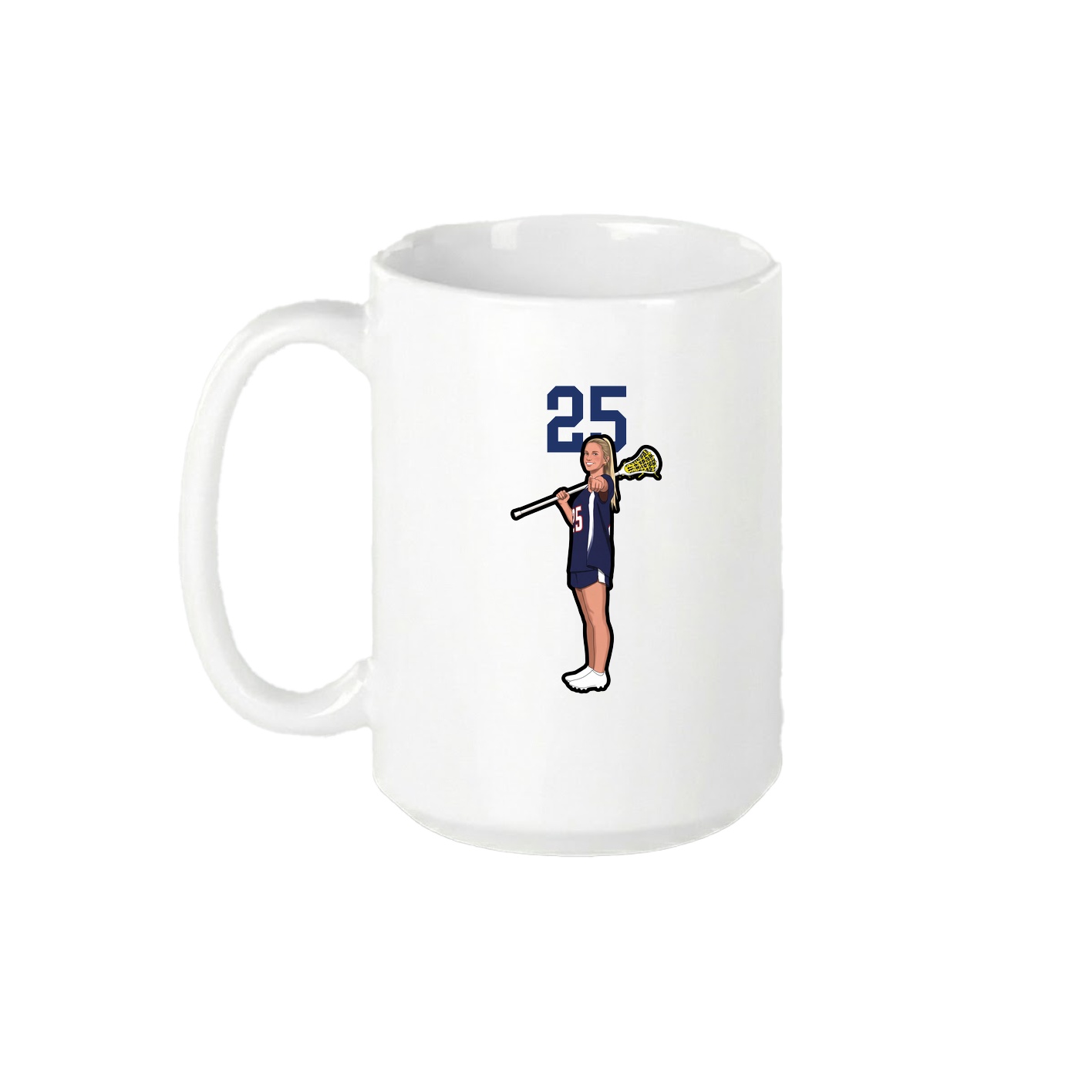 15oz Coffee Mug — Number Top in White