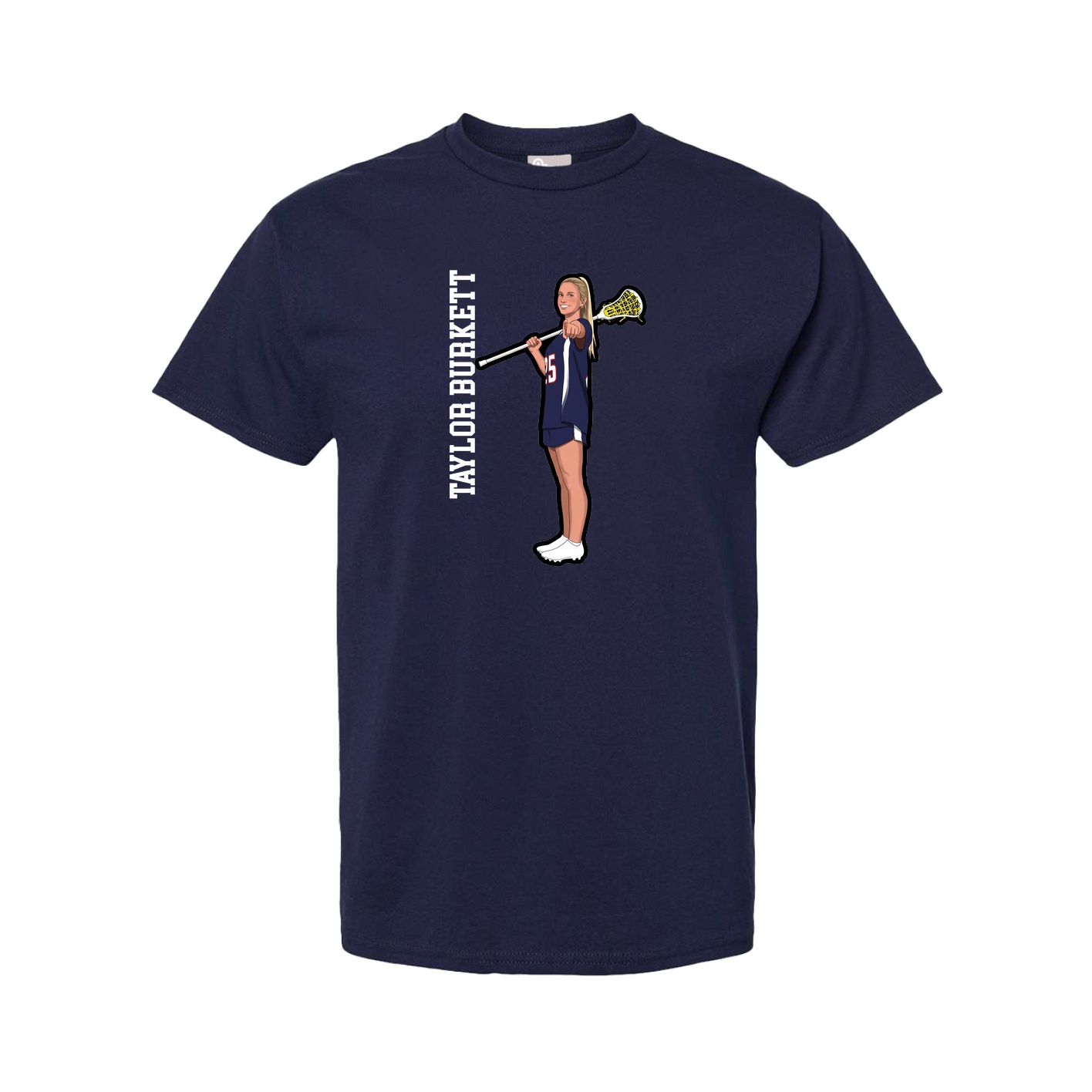 Youth Tee — Name Vertical in Navy