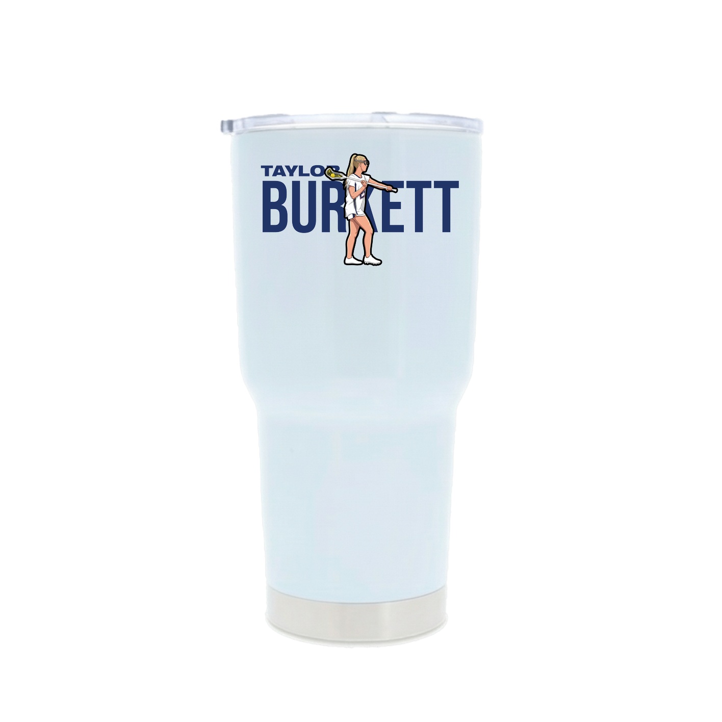 30oz Stainless Steel Tumbler — Player Name in White