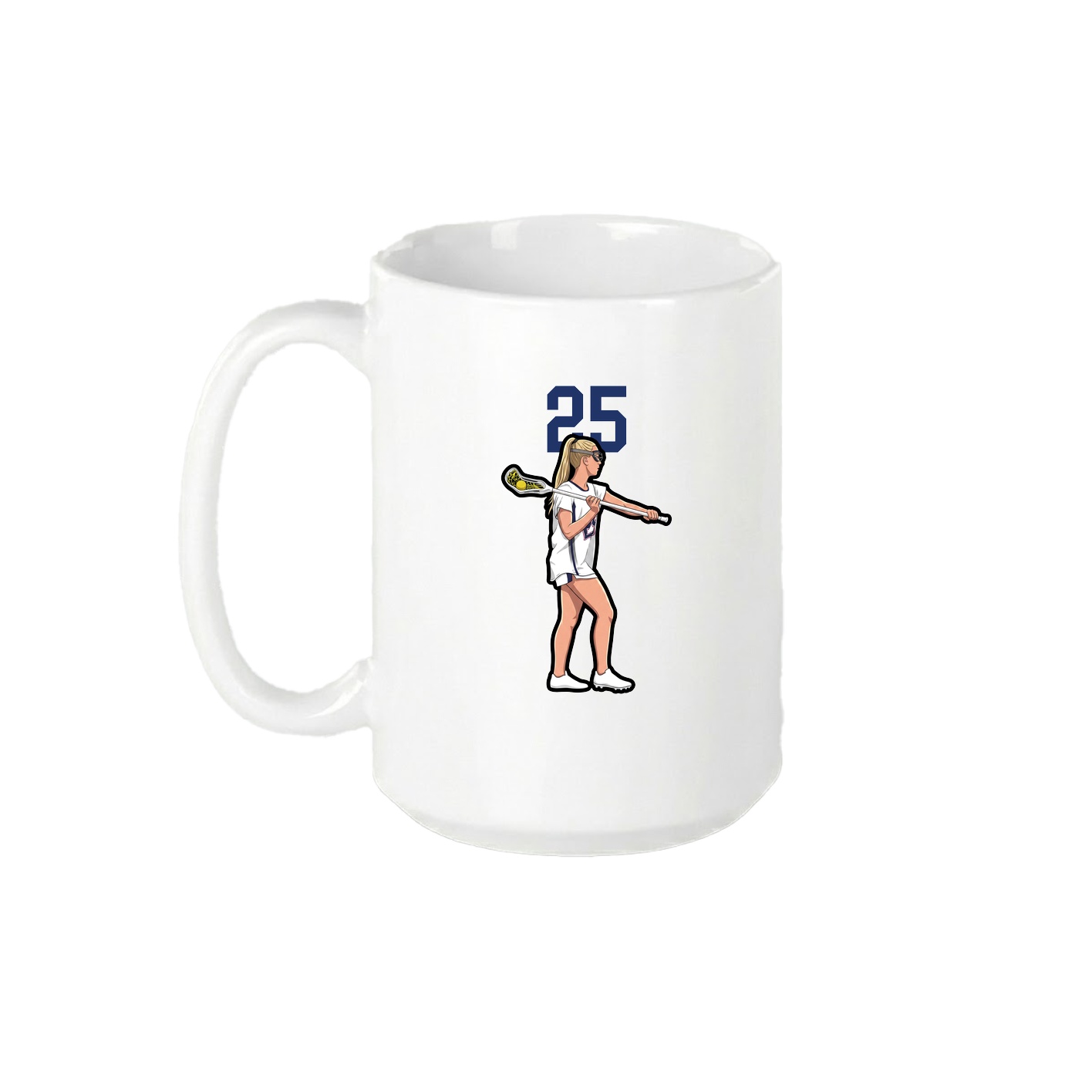 15oz Coffee Mug — Number Top in White
