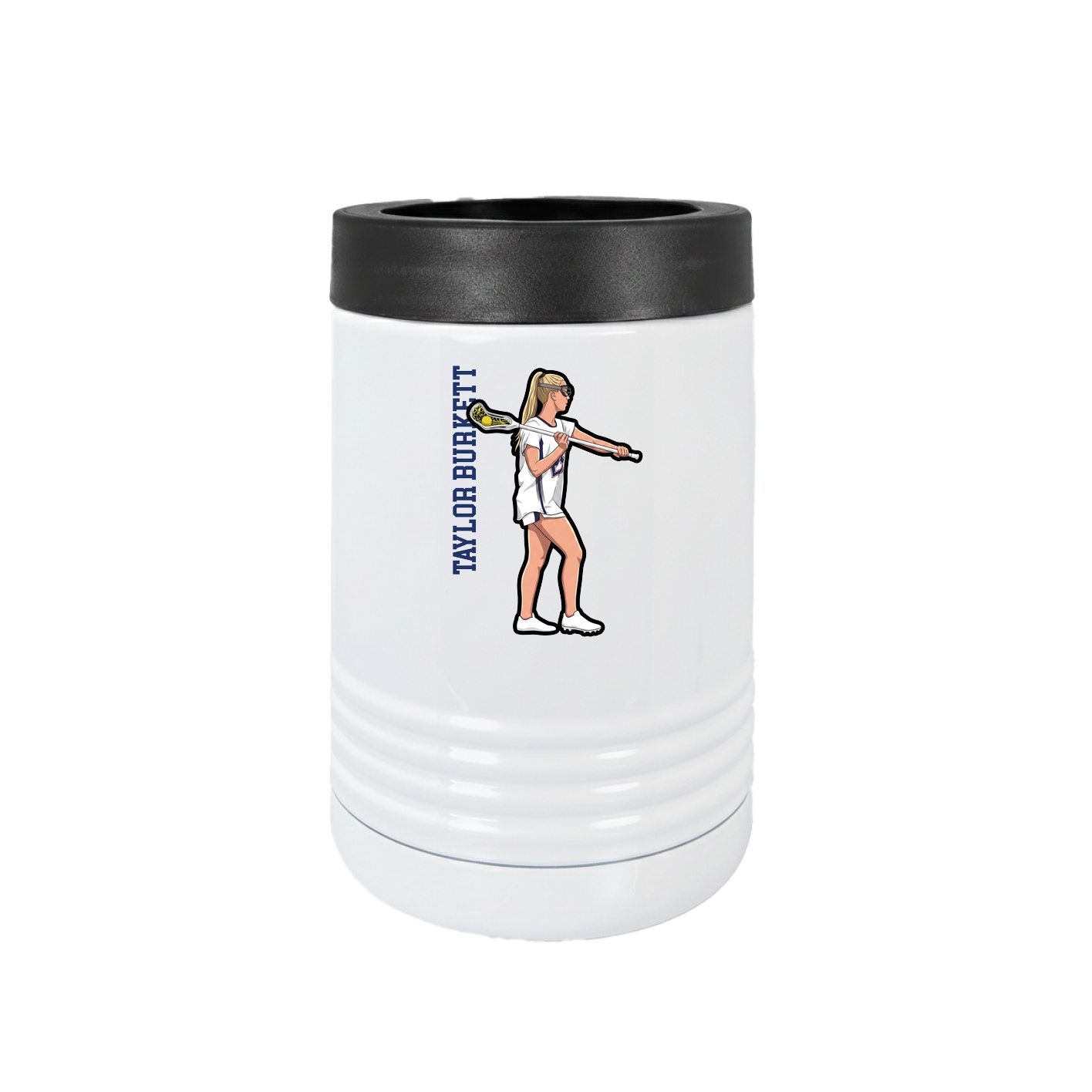 Beverage Holder — Name Vertical in White
