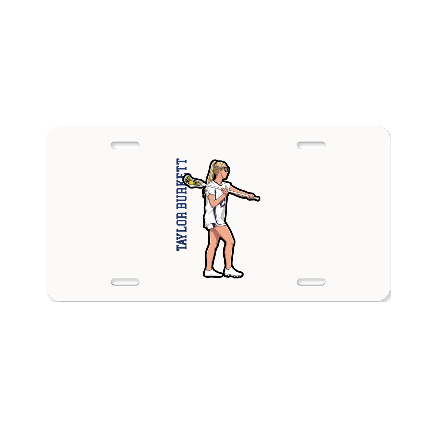 License Plate — Name Vertical in Classic