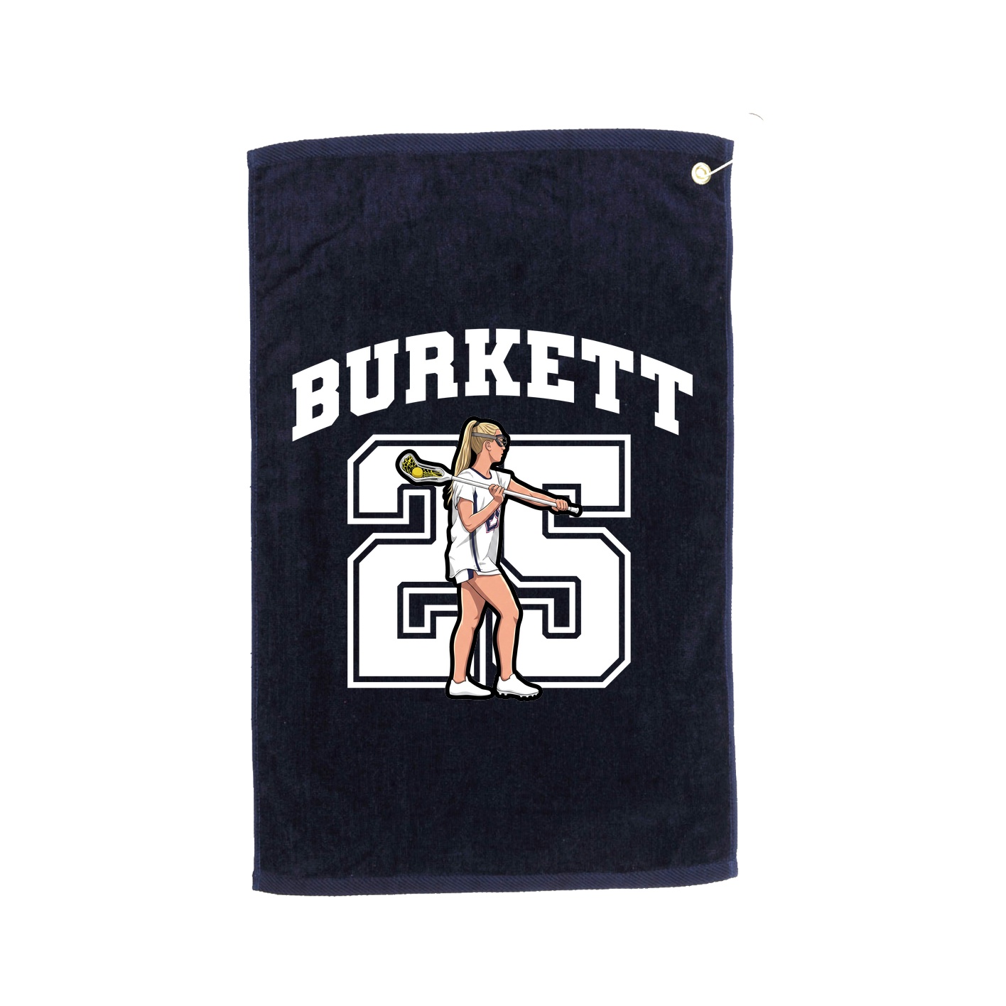 Golf Towel — Number in Navy