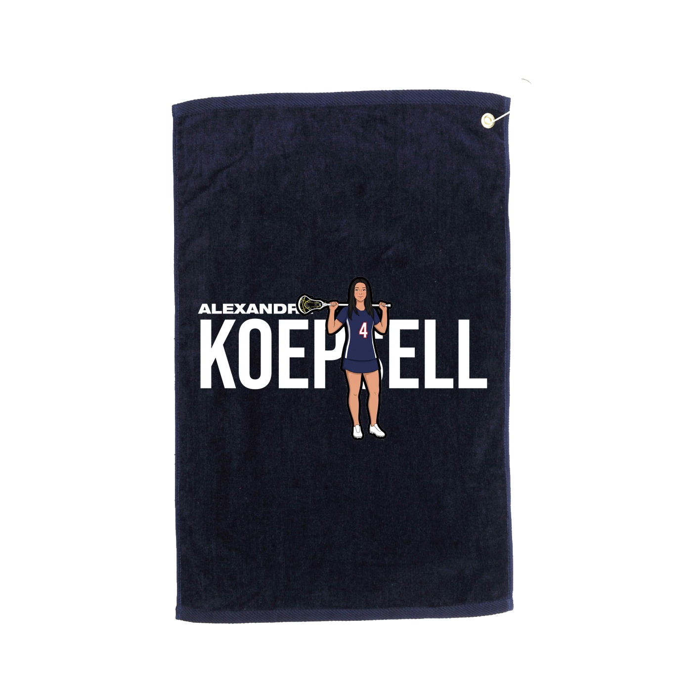 Golf Towel — Player Name in Navy