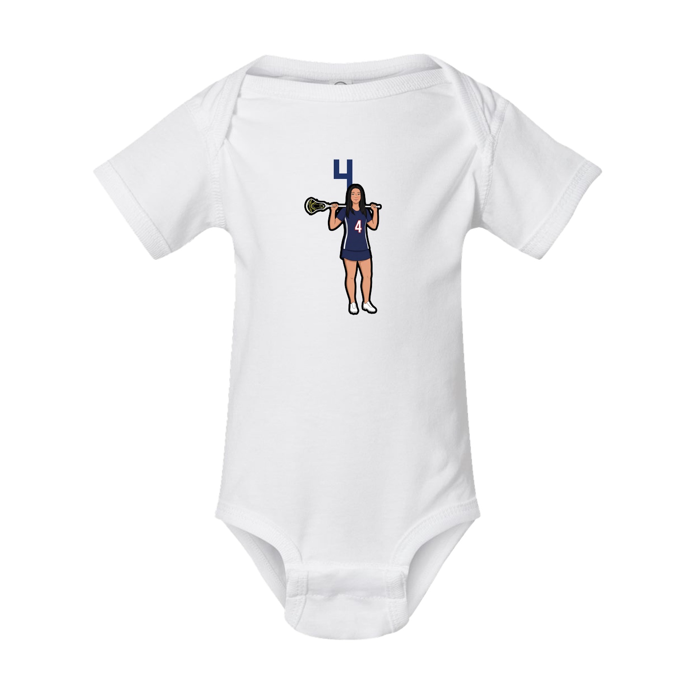 Baby Onesie — Number Top in White