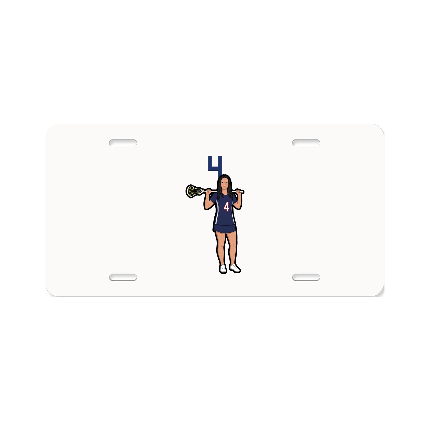 License Plate — Number Top in Classic