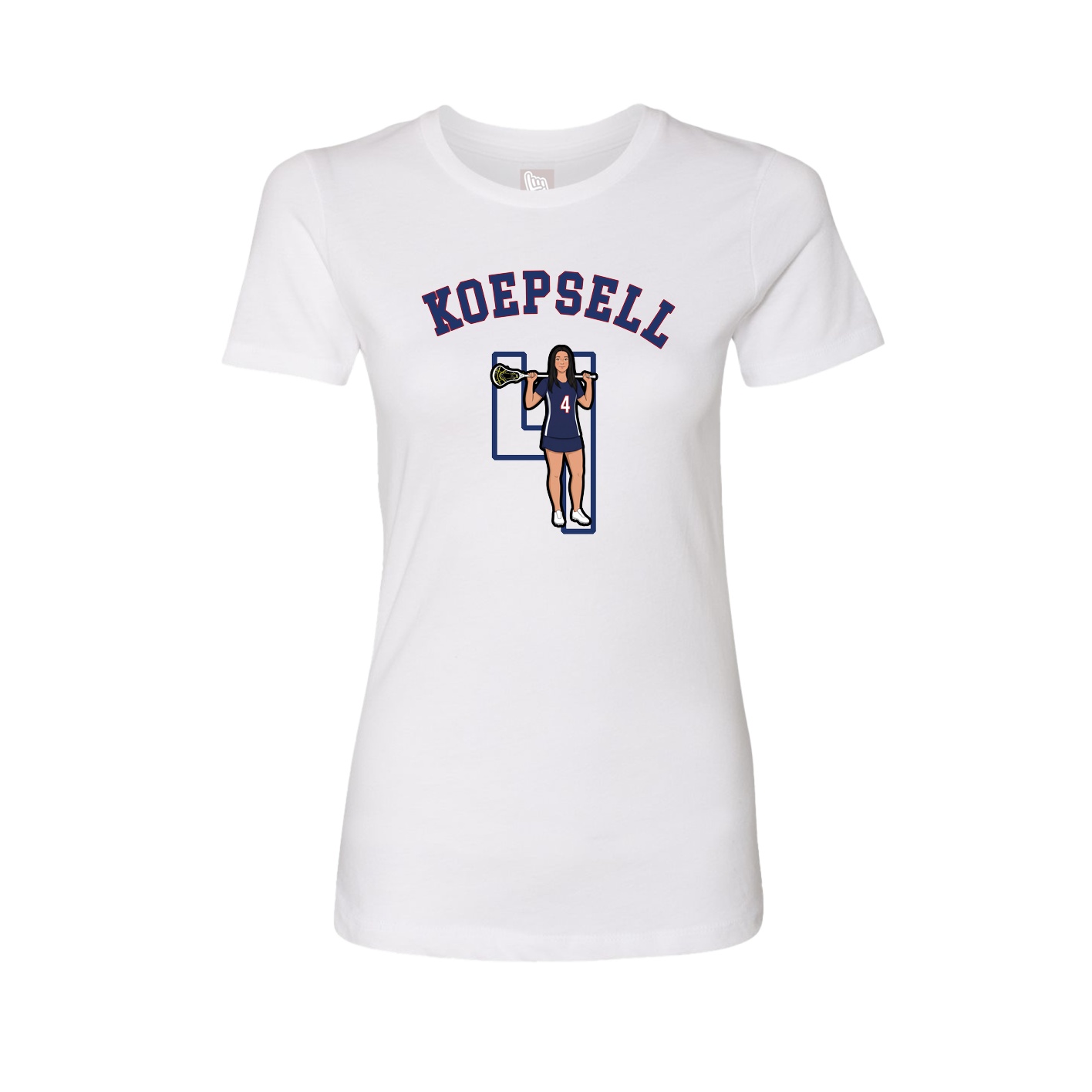 Fitted Women's Tee — Shirsey Arch in White