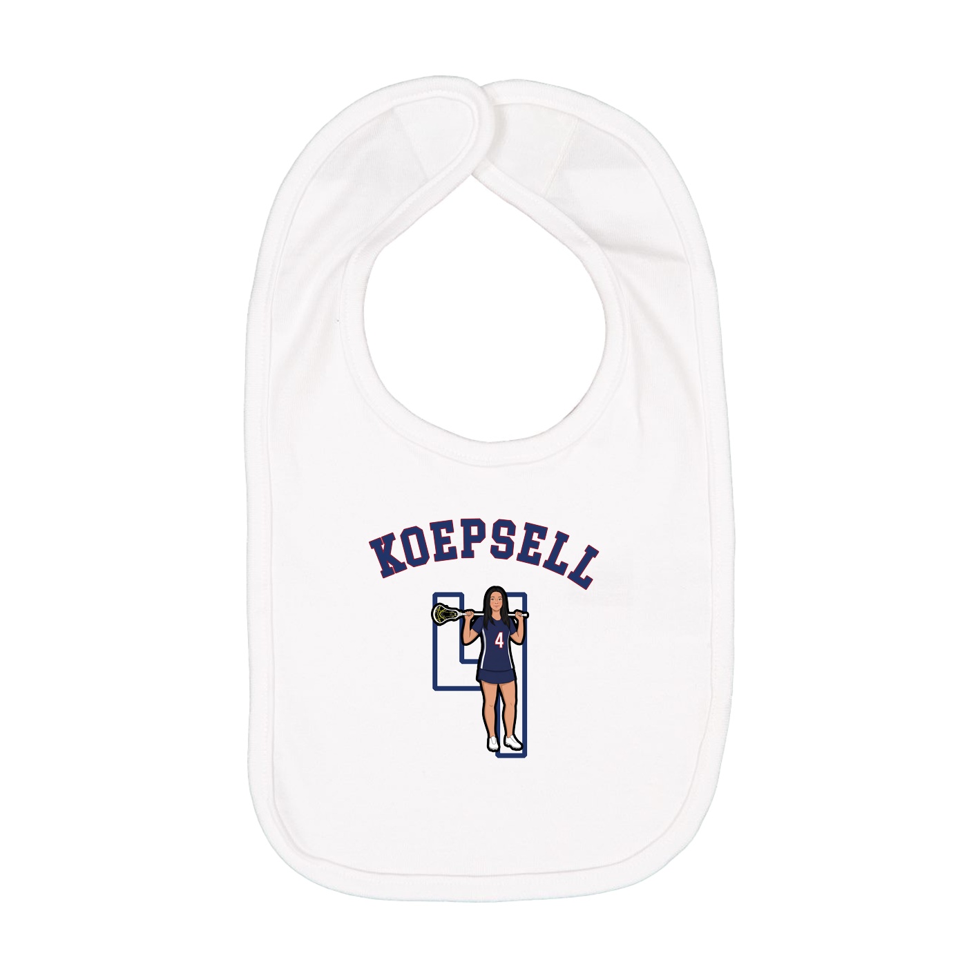 Infant Bib — Shirsey Arch in White