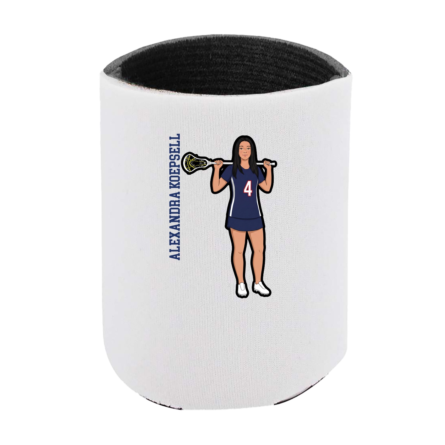 Can Holder — Name Vertical in White