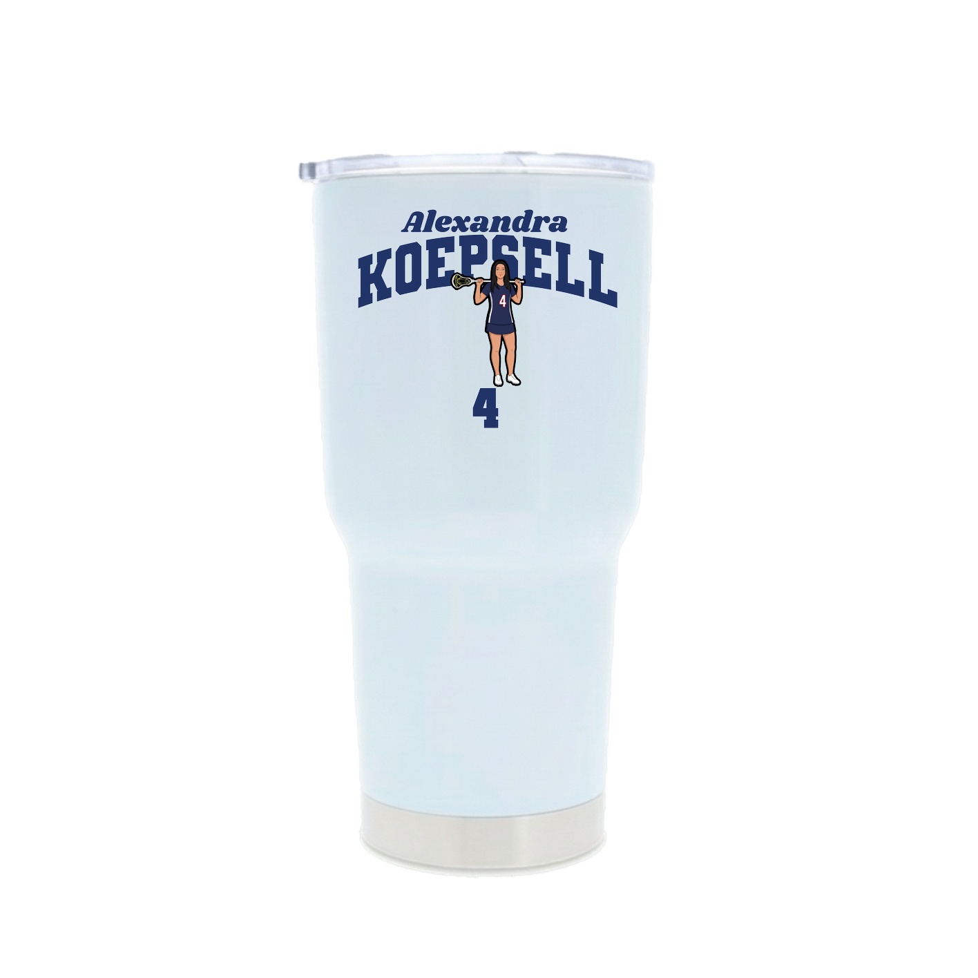 30oz Stainless Steel Tumbler — Signature Arch in White