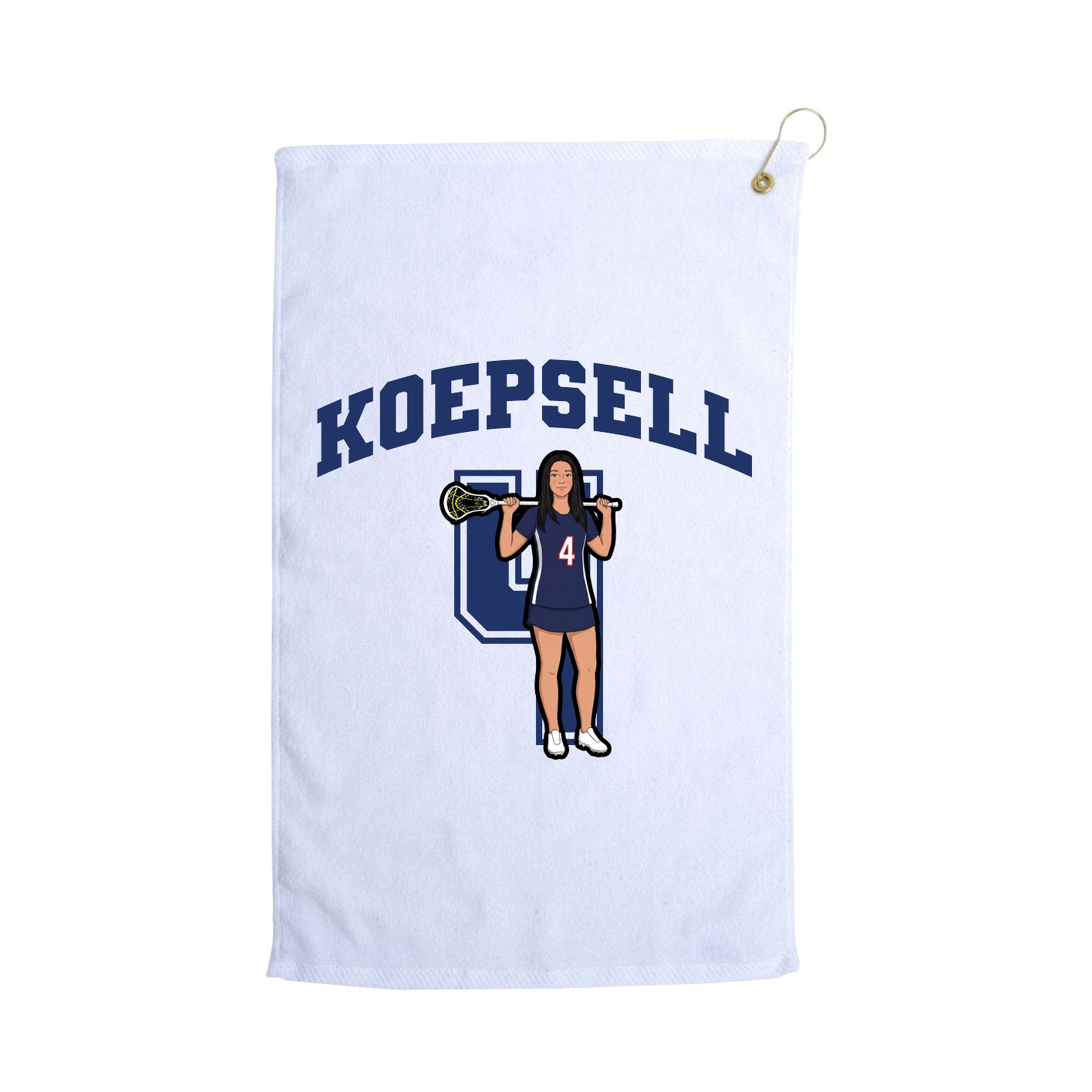 Golf Towel — Number in White