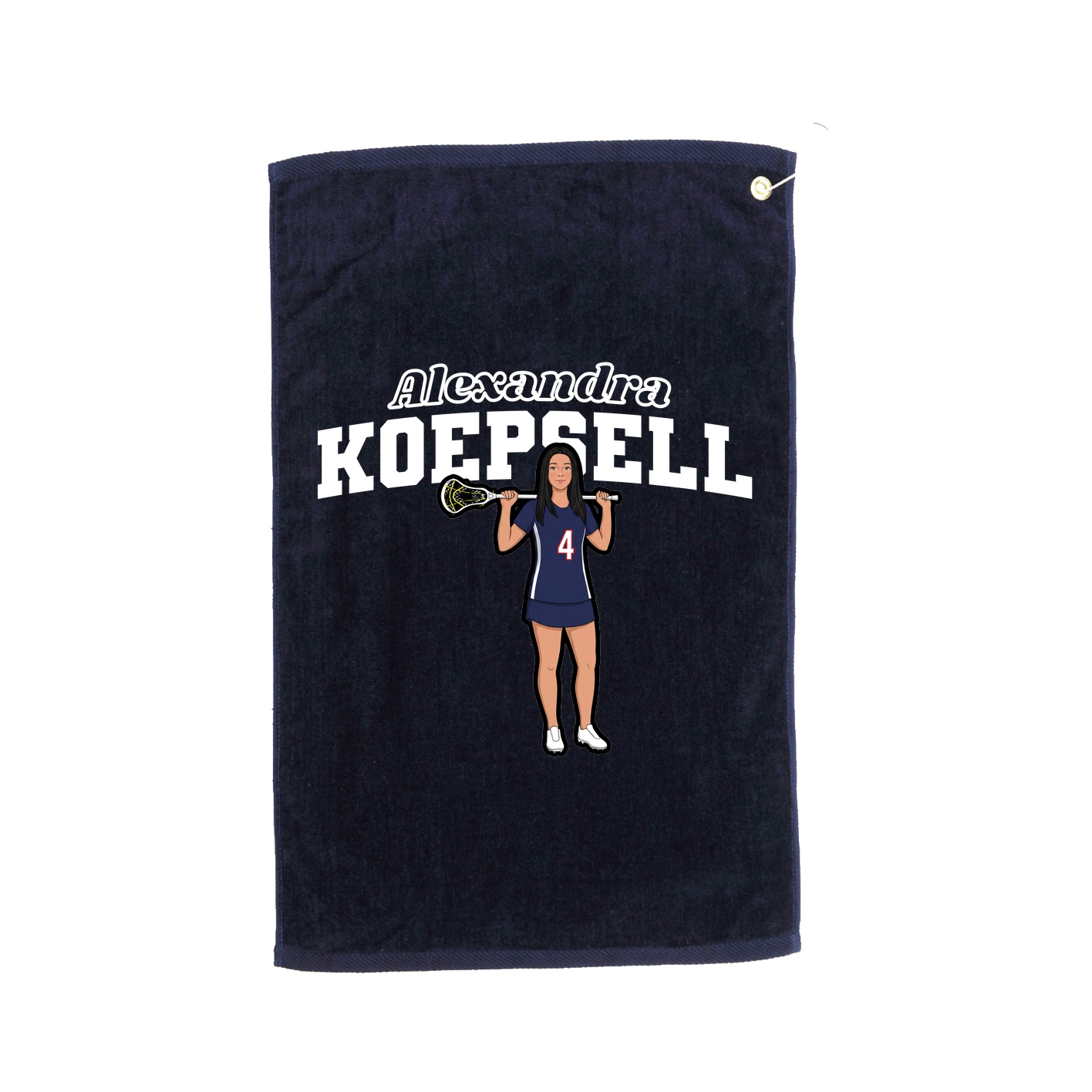 Golf Towel — Name Arch in Navy