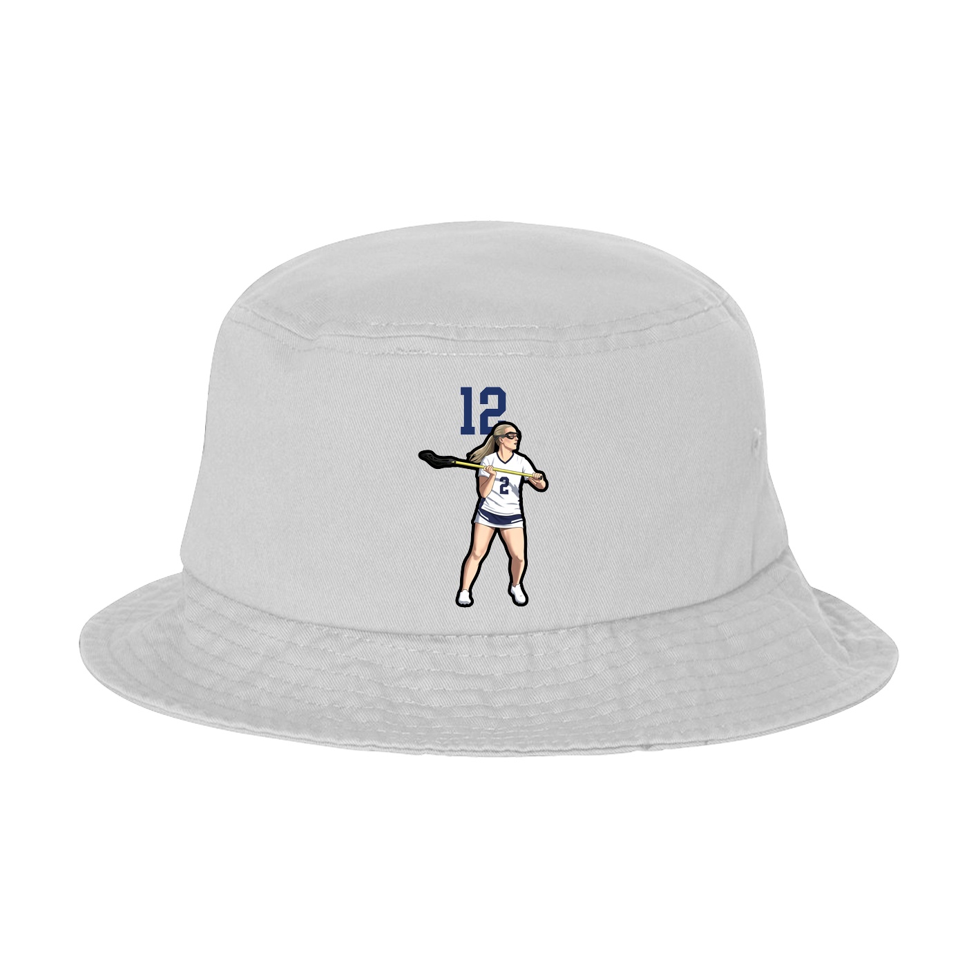Bucket Cap — Number Top in White