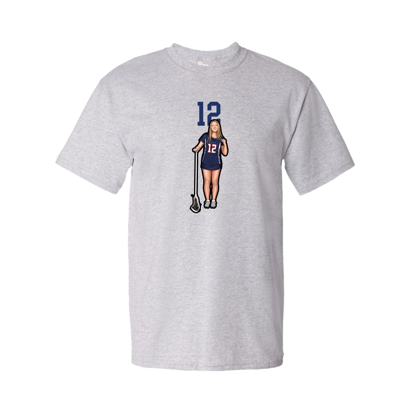 Youth Tee — Number Top in Grey