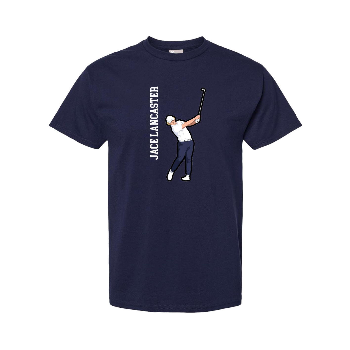 Youth Tee — Name Vertical in Navy