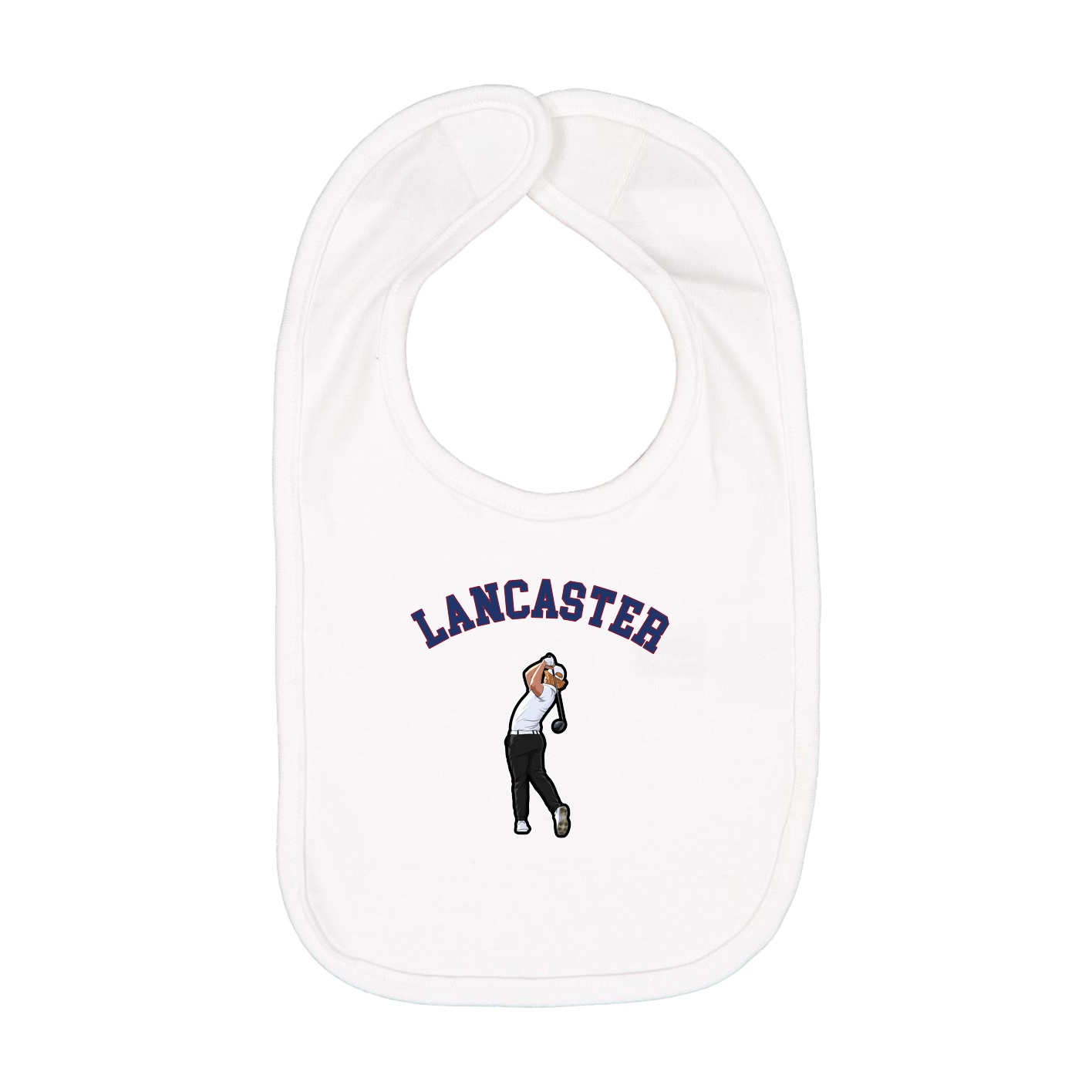 Infant Bib — Shirsey Arch in White