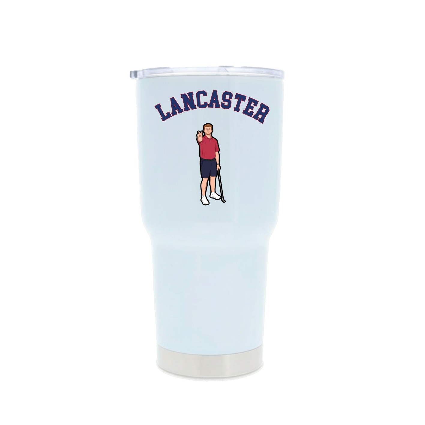 30oz Stainless Steel Tumbler — Shirsey Arch in White