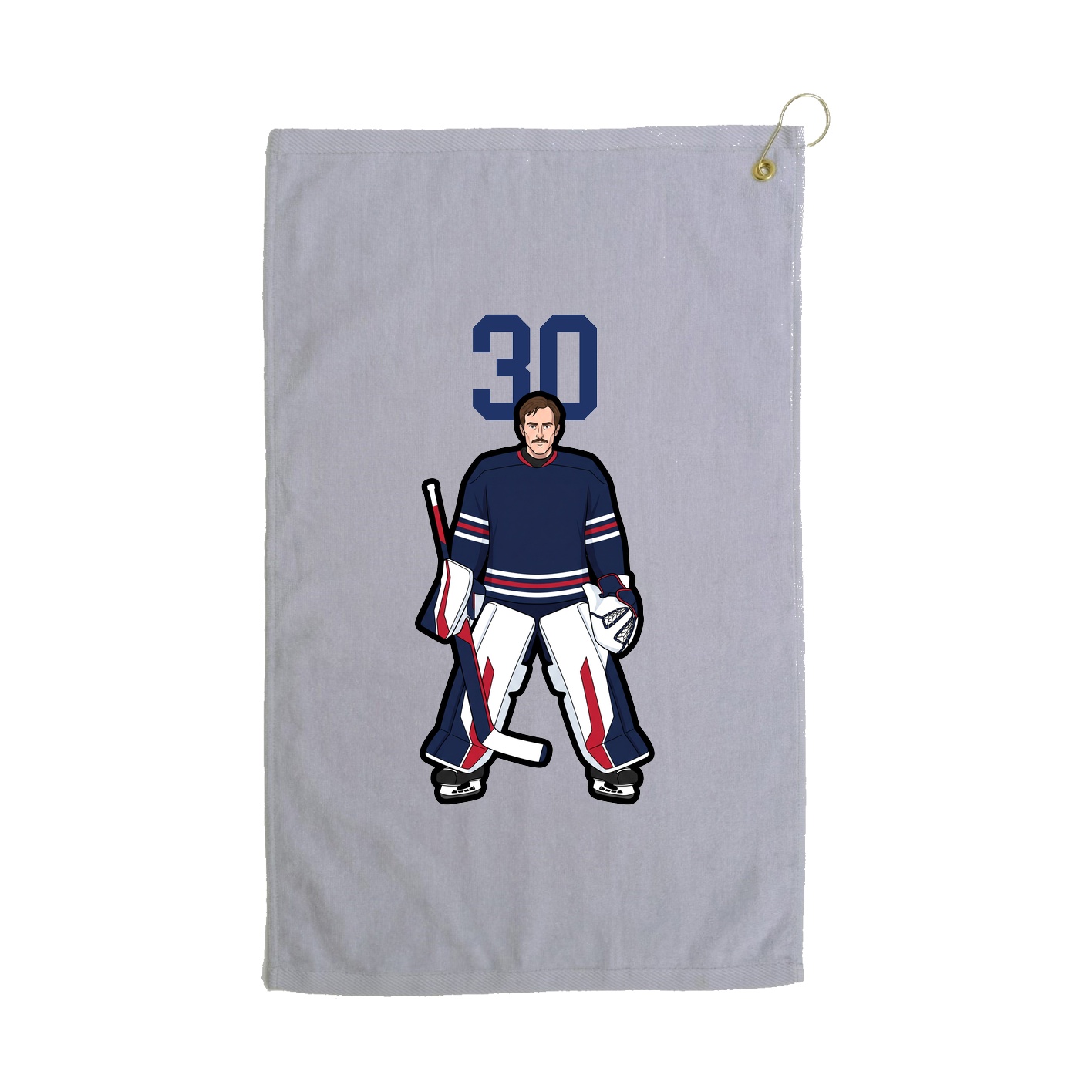 Golf Towel — Number Top in Grey