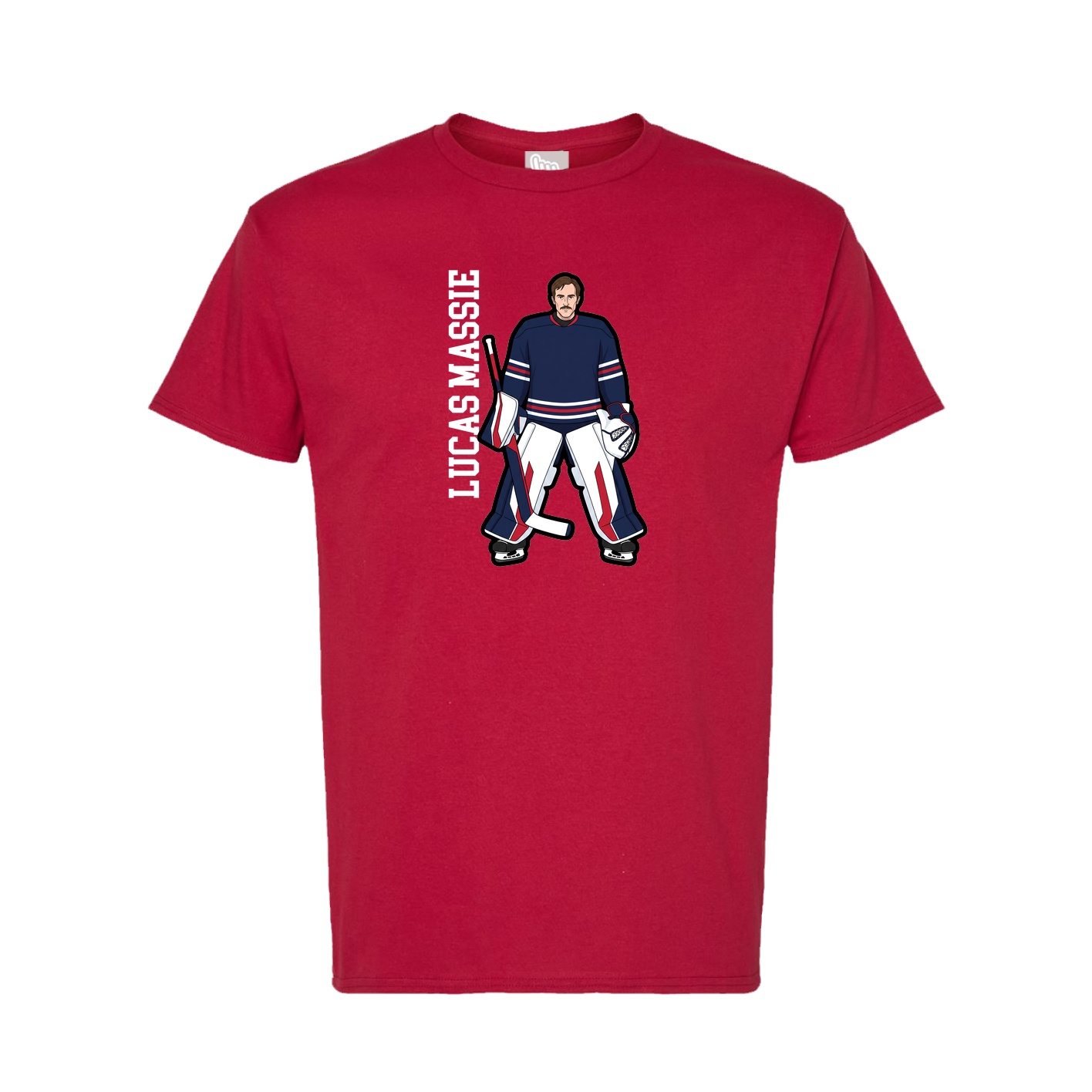 Tee — Name Vertical in Crimson