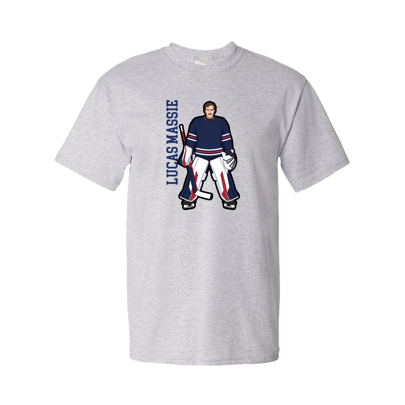Youth Tee — Name Vertical in Grey