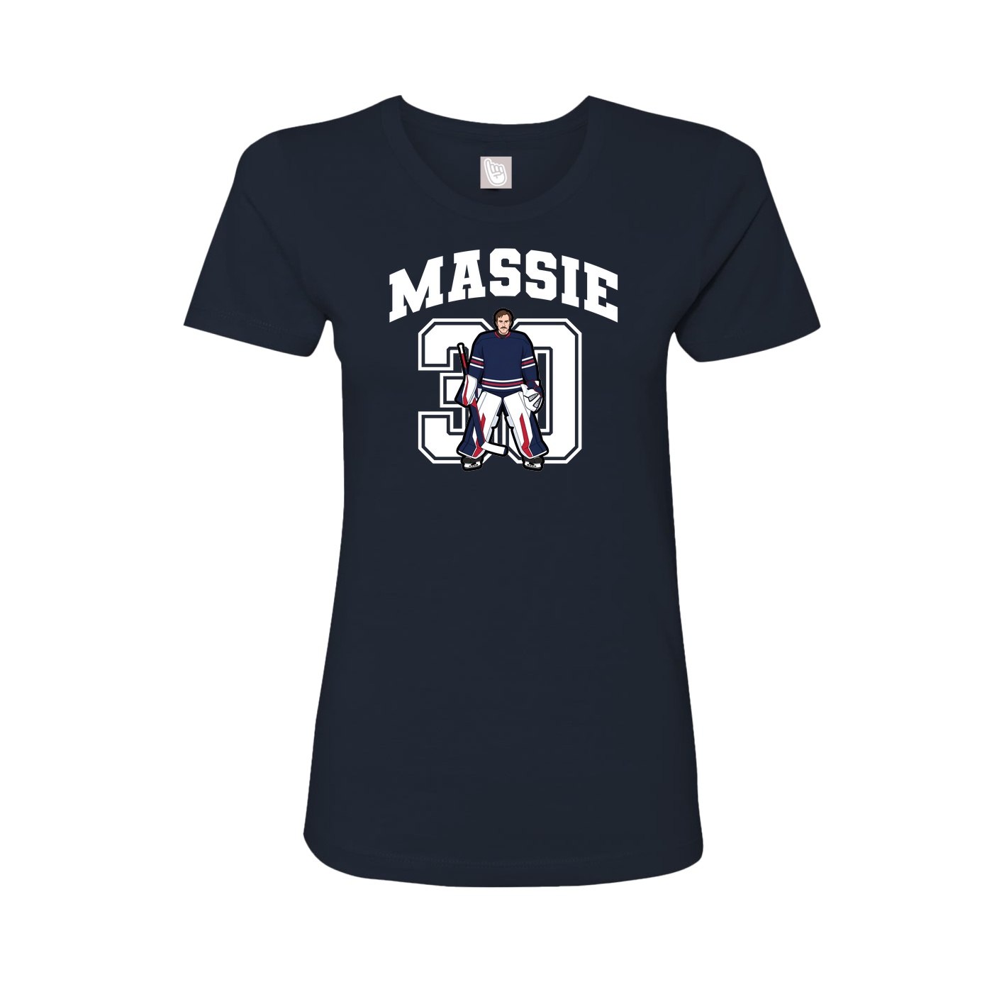 Fitted Women's Tee — Number in Navy