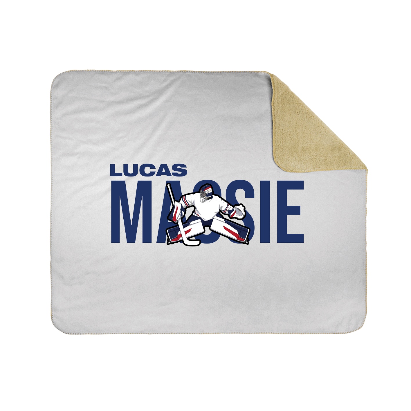 Throw Blanket — Player Name in White