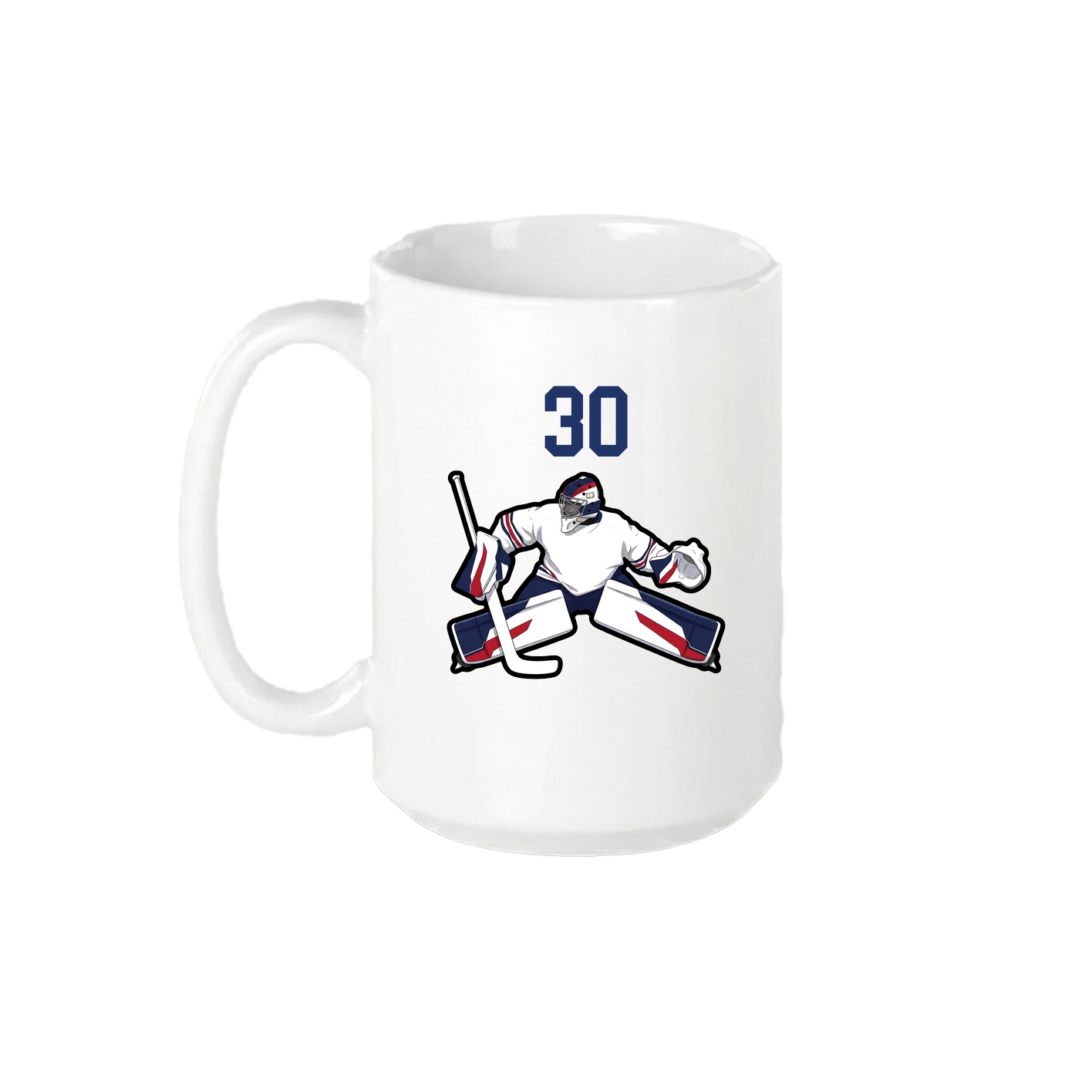 15oz Coffee Mug — Number Top in White
