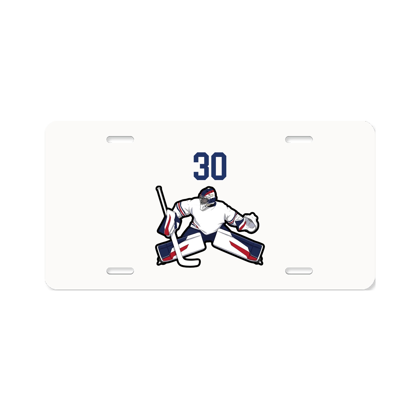 License Plate — Number Top in Classic