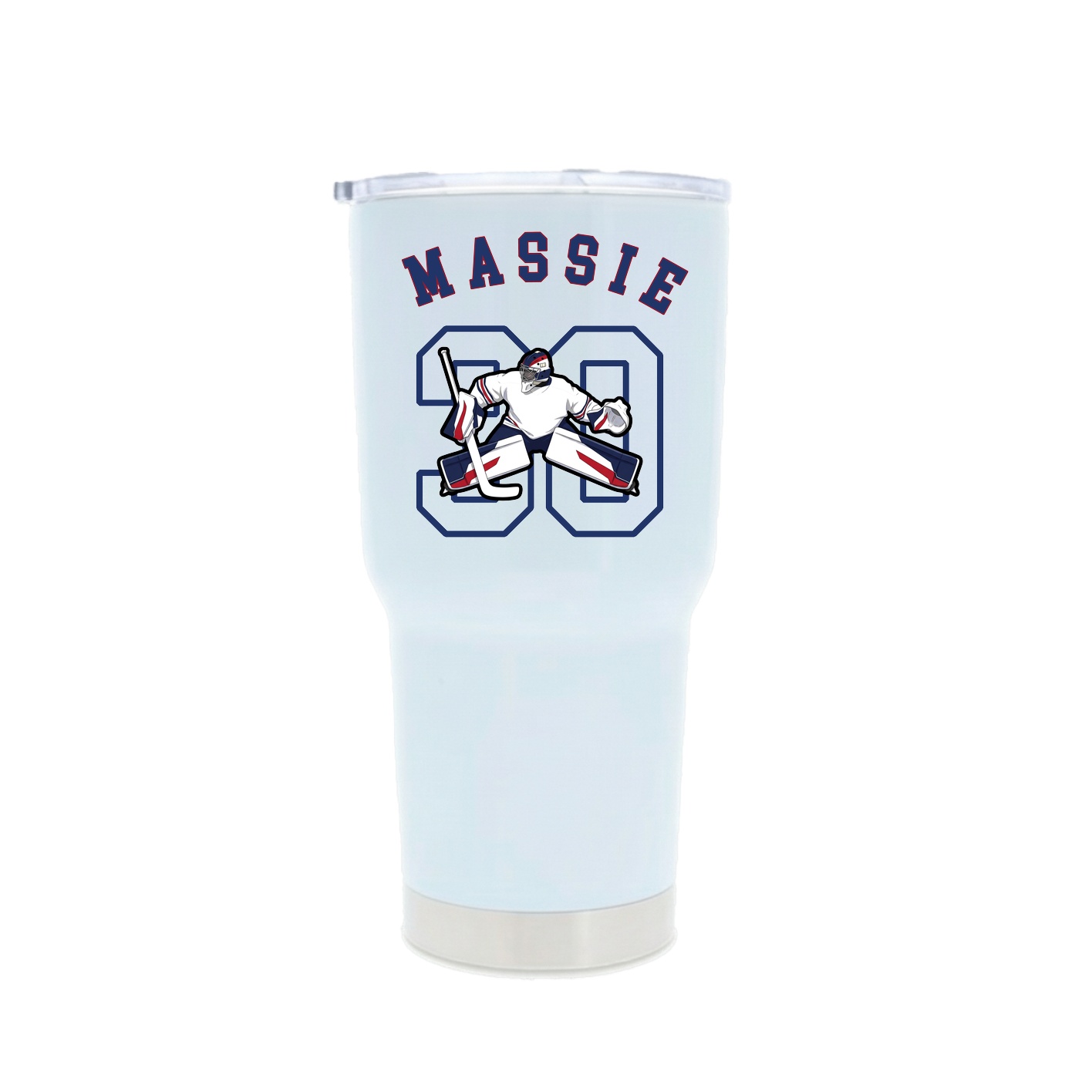 30oz Stainless Steel Tumbler — Shirsey Arch in White
