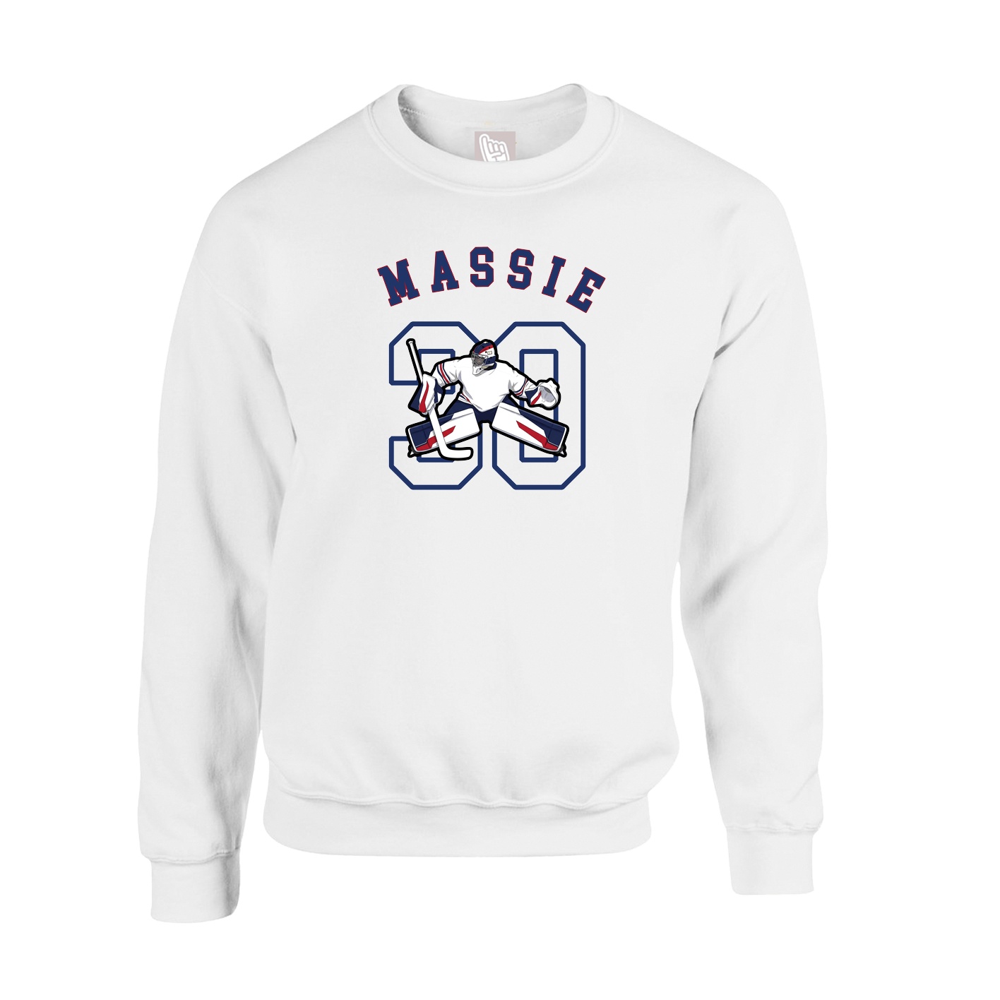 Fleece Crew — Shirsey Arch in White