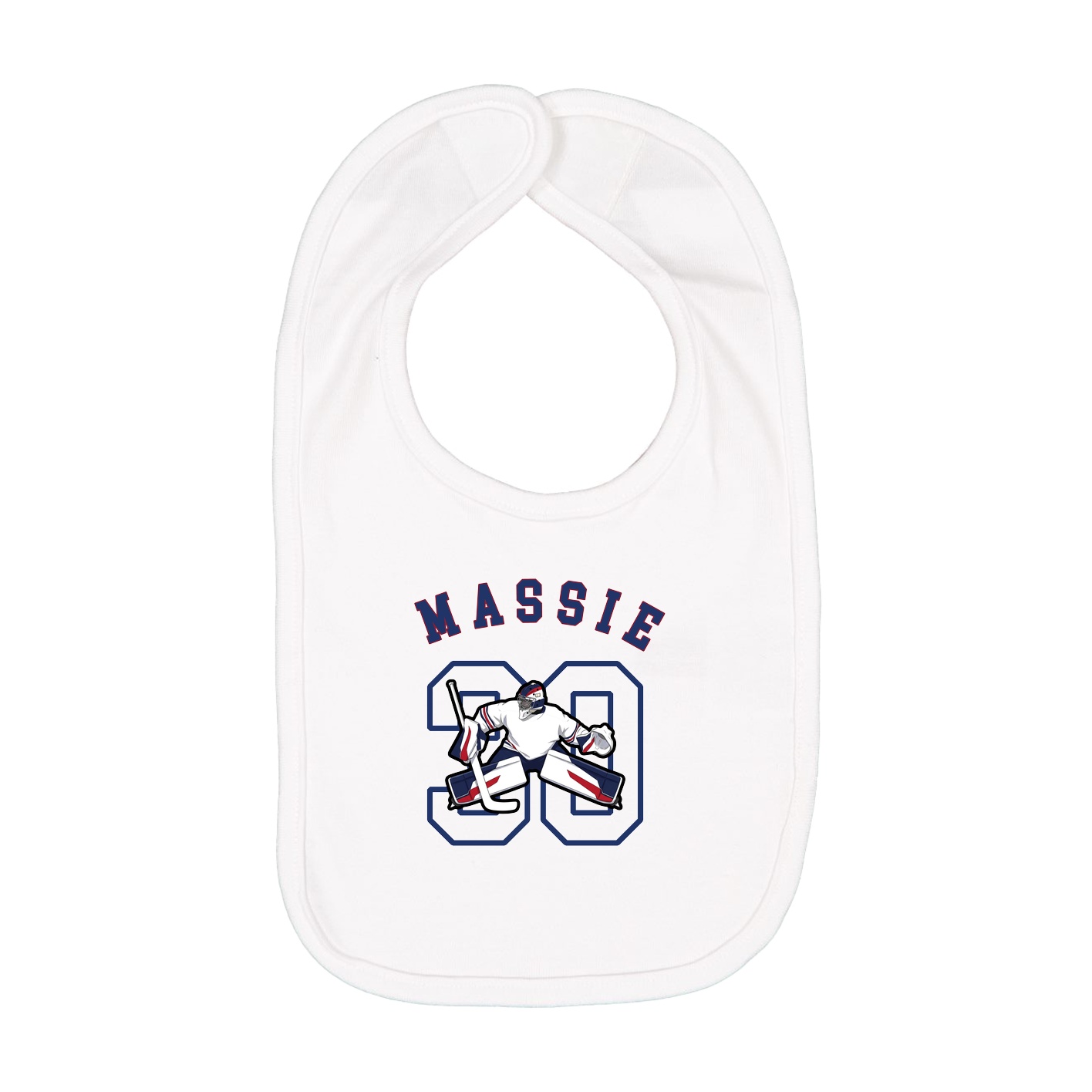 Infant Bib — Shirsey Arch in White