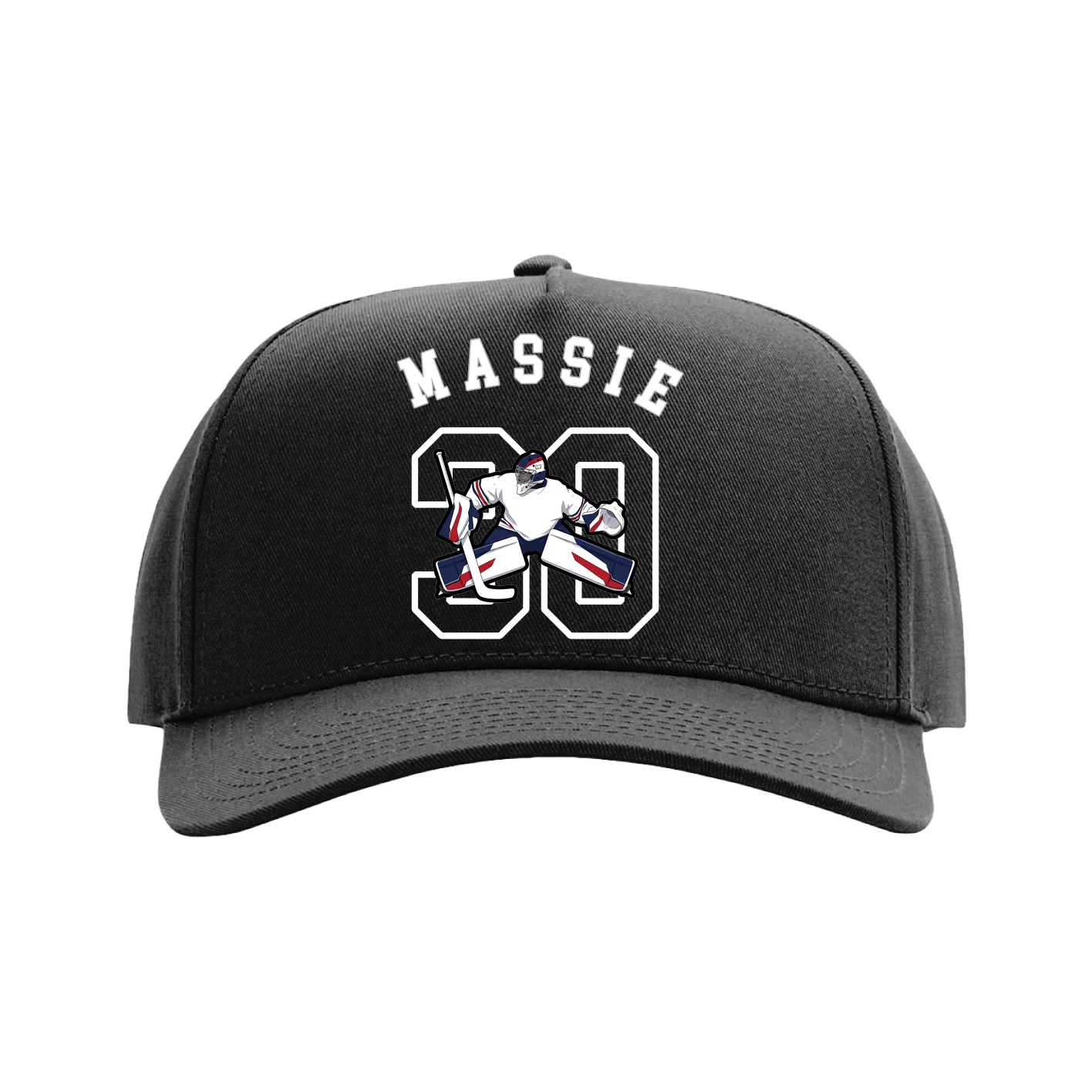 Full Fabric Five-Panel Champ Cap — Shirsey Arch in Black