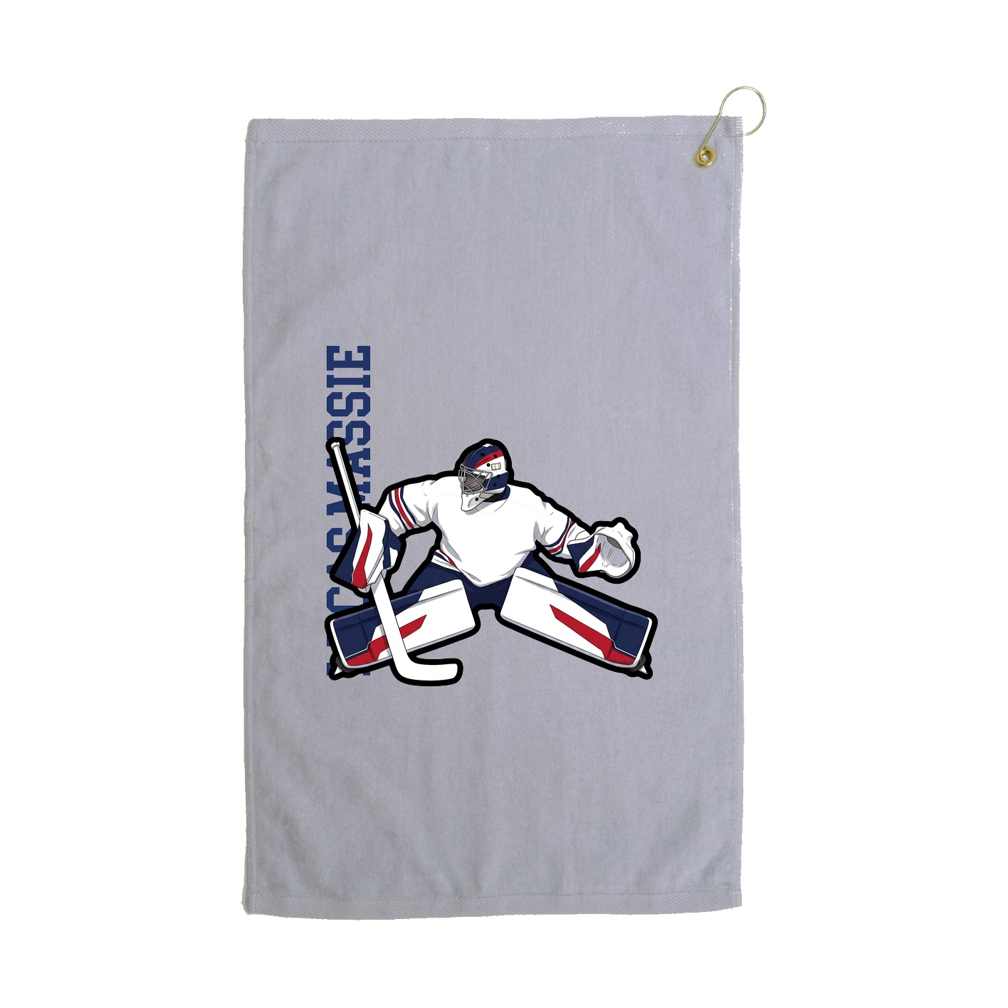 Golf Towel — Name Vertical in Grey