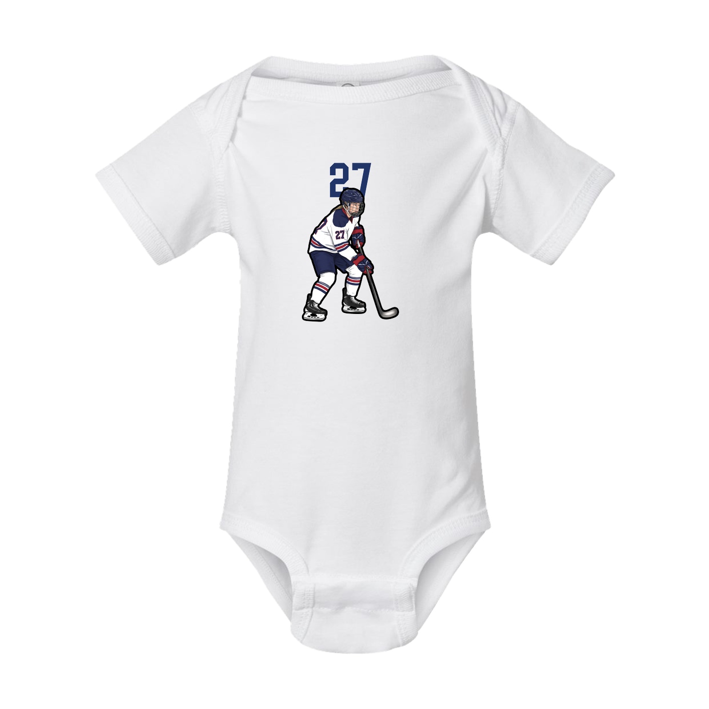Baby Onesie — Number Top in White