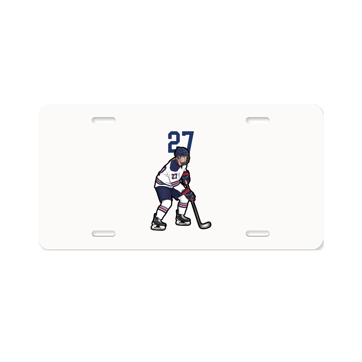 License Plate — Number Top in Classic