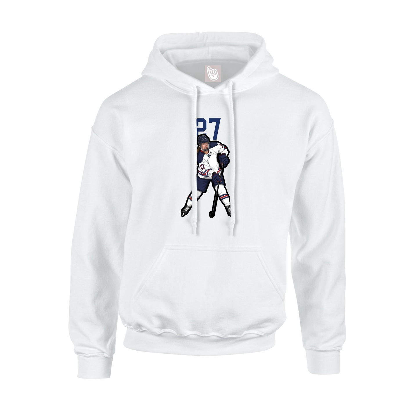 Hoodie — Number Top in White